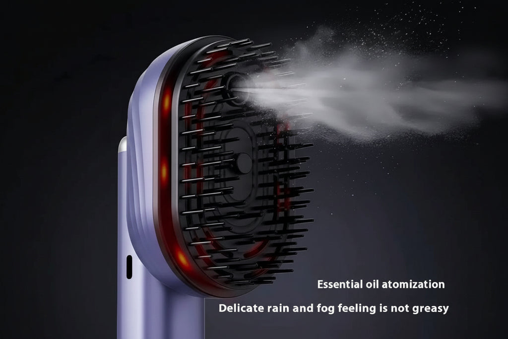 Brosse de luminothérapie rouge 3 en 1 de qualité supérieure